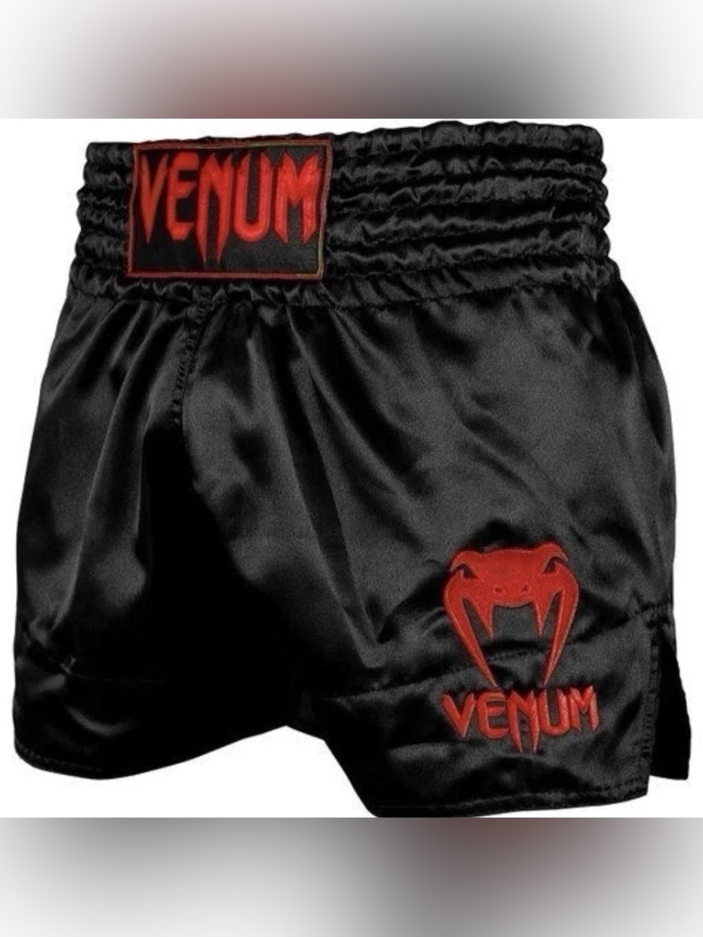 🔥Venum Classic Muay Thai Fightwear Boxing MMA Black & Red Shorts Men's XXL NEW